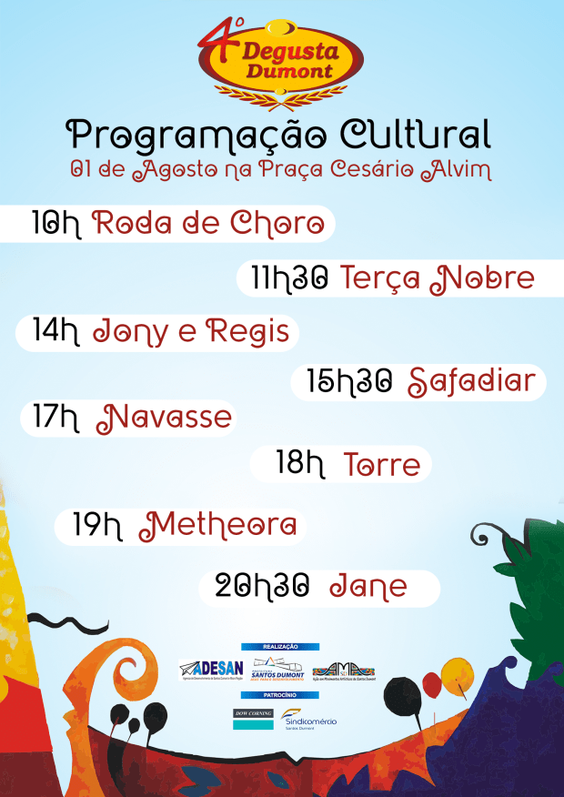 Degusta Dumont - Programação Cultural